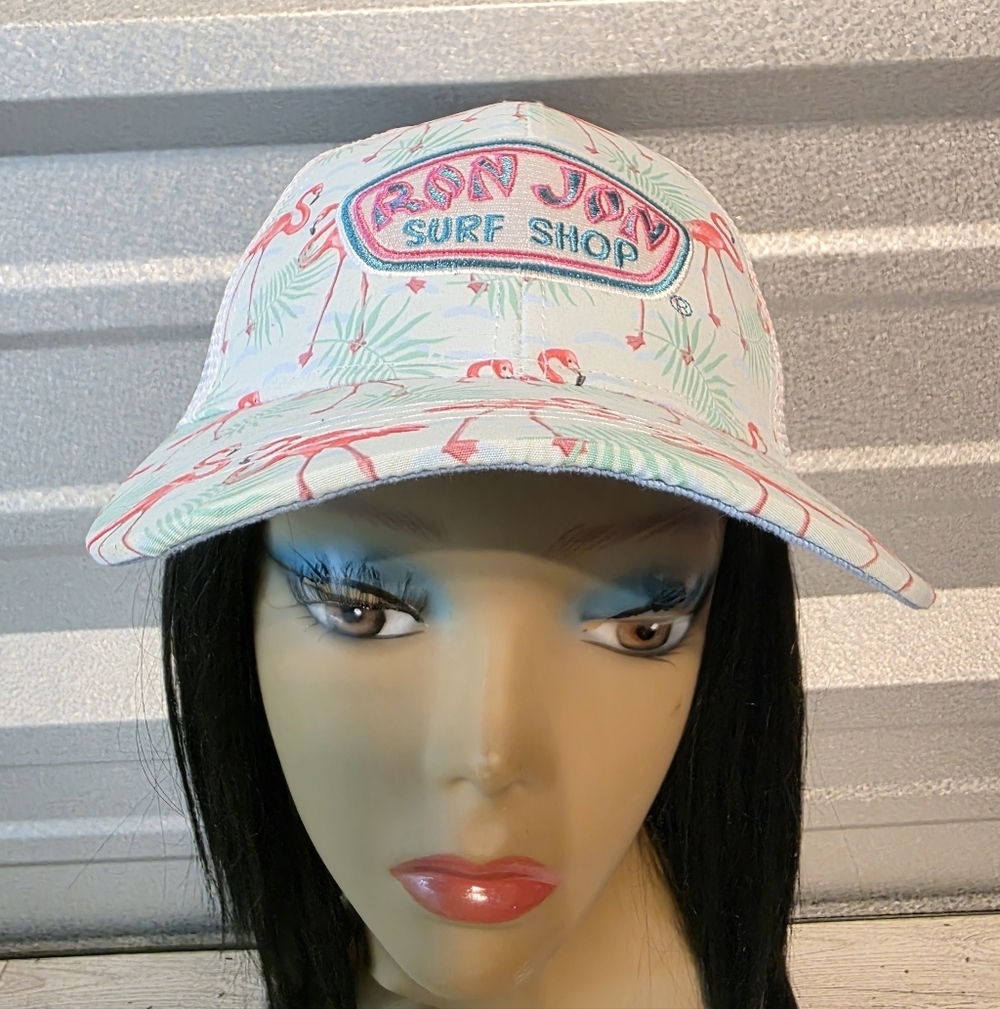 Ron Jon Surf Shop Tropical Print Hat - White and Pink
